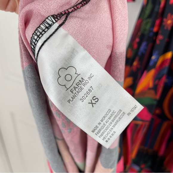 NWOT Farm Rio Black Banana Sky Maxi Dress Size Small - Picture 7 of 10